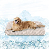 MICROCOSMOS Pet Cooling Mat & Sleeping Pad- Breathable Bubble Surface, EZ Clean. Keep Cooling for Pets, Kids and Adults in Summer.(Brown, 59" x 40")