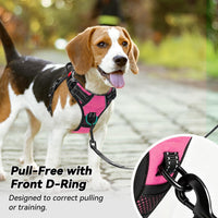PoyPet No Pull Dog Harness Medium with Front Clip & Neck Release - Medium / Pink - image 3