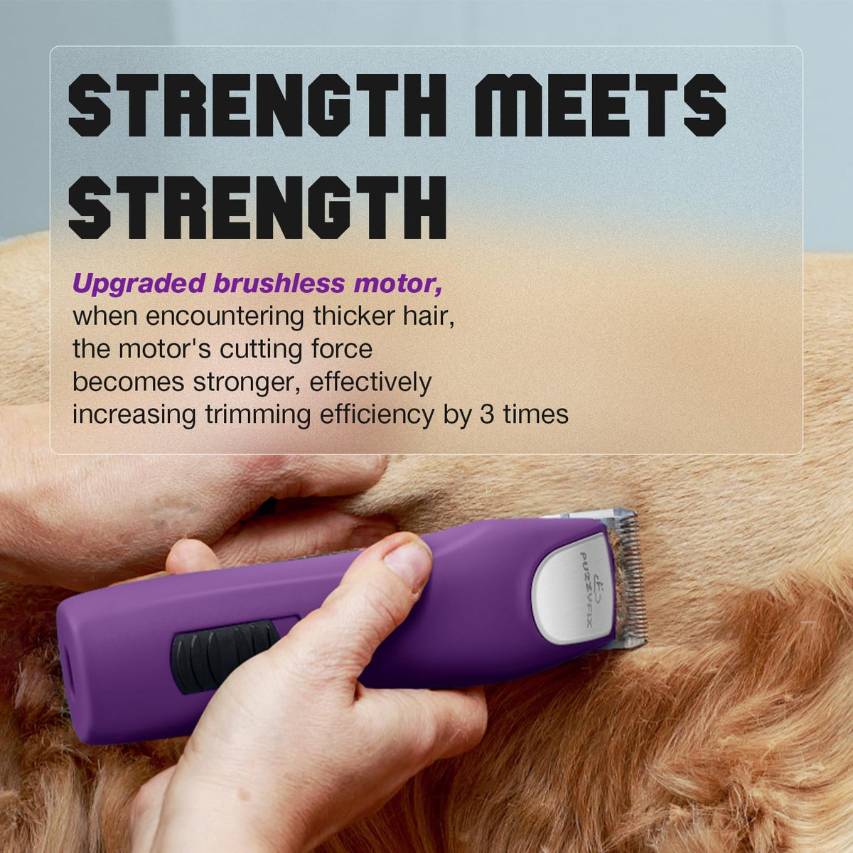 Professional Dog Clippers for Grooming Thick Curly Matted Coats – Essentials for Dogs - Violet - image 3