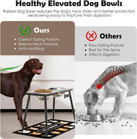 Metal Raised Dog Bowl Stand for Large and Medium Dogs - Height-17inch / Black-XX - image 3