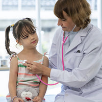 Zcaukya Kids Stethoscope, Real Working Nursing Stethoscope for Kids Role Play, Doctor Game - Blue & Pink - image 3