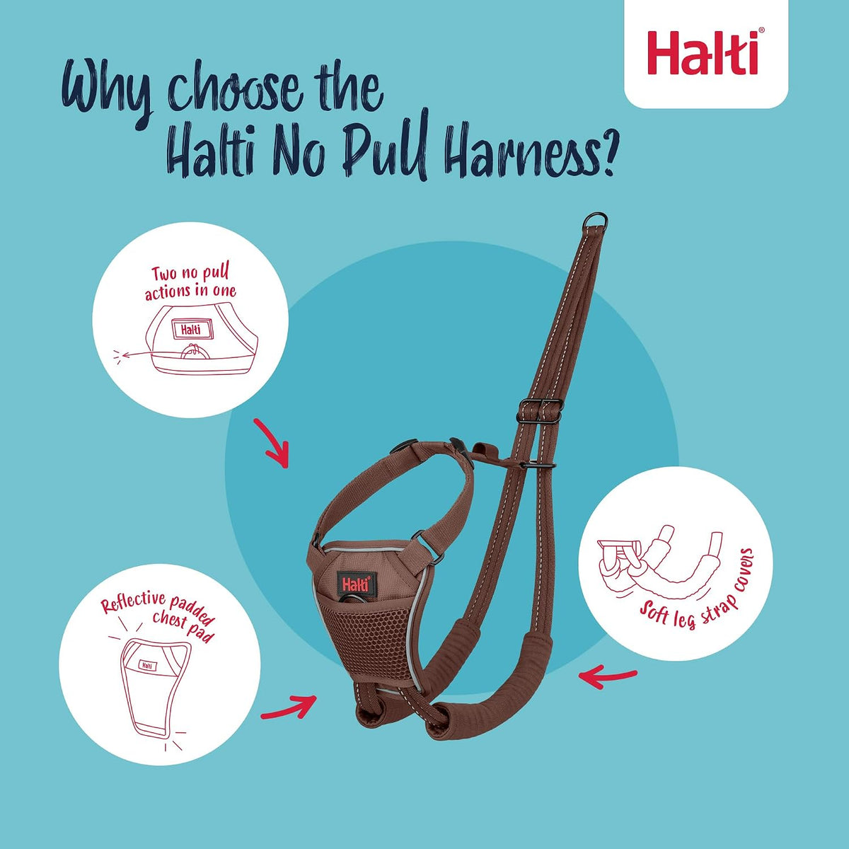 Halti No Pull Dog Harness, Size M - Deep Walnut / L - image 3