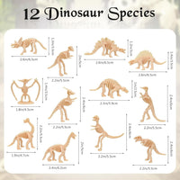 VICROIC dinosaur fossil skeleton toys, 60 assorted plastic figures - view 3