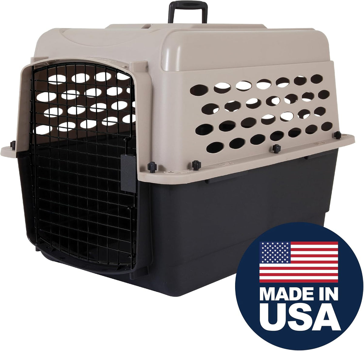 Petmate Vari Dog Kennel, Carrier for Large Dogs, Taupe and Black - 28.0"L x 20.5"W x 21.5"H / Kennel Only - image 2
