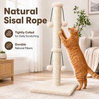 Dimaka 29in Cat Scratching Post - Beige / 29 inches for All Cats - image 4
