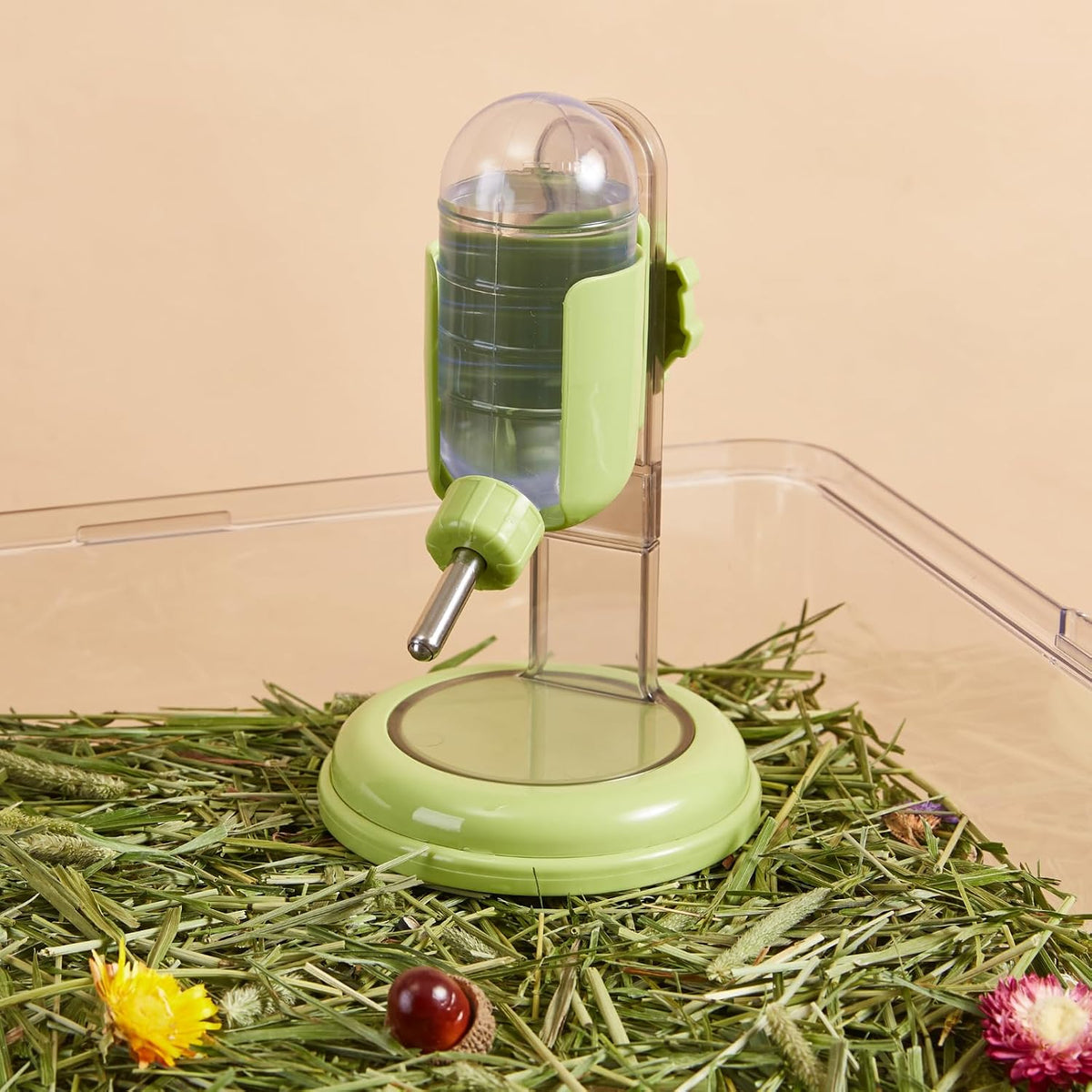 Hamster Water Bottle with Stand - Gray / 4oz - image 4