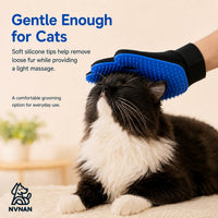 NVNAN Pet Hair Removal Glove for Dogs & Cats - Blue - image 3