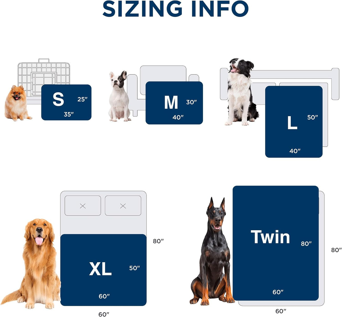 Bedsure Waterproof Dog Blankets for Large Dogs, Fluffy Faux Fur - Tie-dye Navy / L(40x50") - image 3