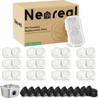 Neareal Official 6-Pack Replacement Filters for 108oz/3.2L Pet - 12 Filters + 12 Sponges Replacement
