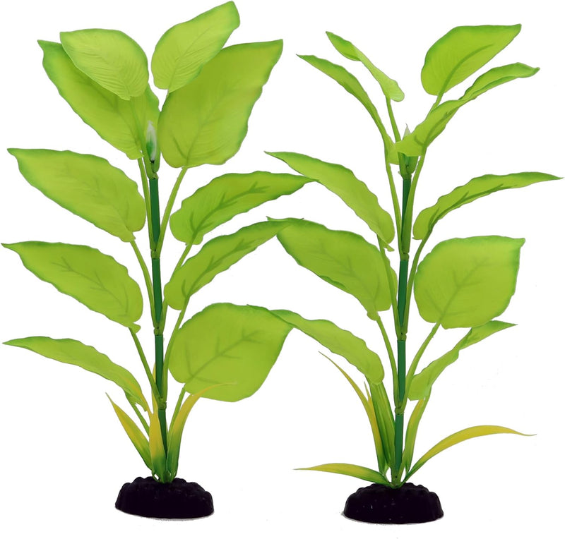 2-Pack 12 Inch Aquarium Silk Aquarium Plants - Light Green / 12 Inch