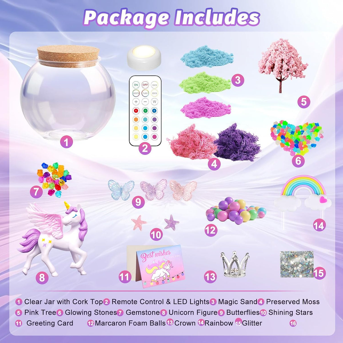 Ocean Light Up Terrarium Kit for Kids - Unicorn - image 4