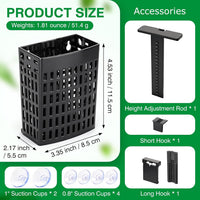 2026 Latest Upgraded Aquarium Plant Holder Adjustable Height - Black-4 Pack - image 4
