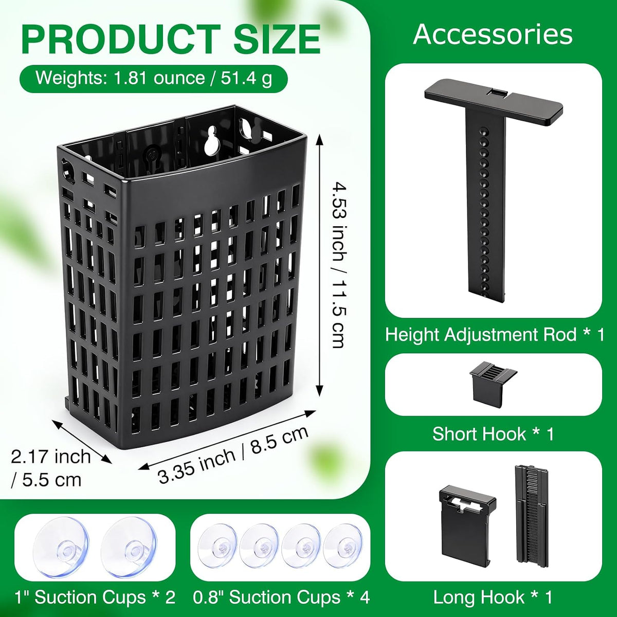 2026 Latest Upgraded Aquarium Plant Holder Adjustable Height - Black-4 Pack - image 4