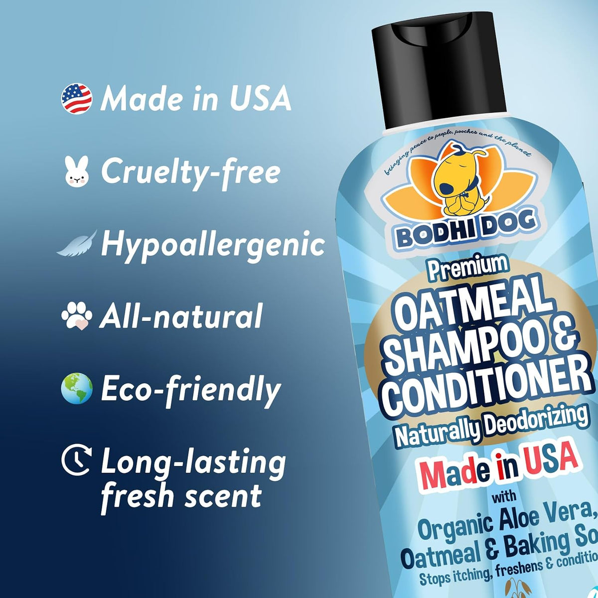 Bodhi Dog Skunk Shampoo | Skunk Smell Odor Remover Cleans & Deodorizes Using Essential Oils - Oatmeal / 17 Fl Oz - image 2
