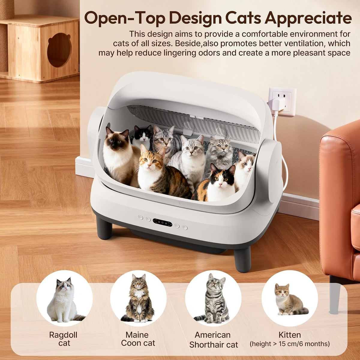 Happypaw XXXL Open-Top Automatic Self Cleaning Litter Box - image 4