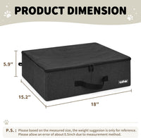 apollo walker Portable Cat Litter Box With Waterproof bag and Lid - Black / Small - image 2