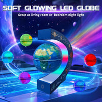 Magnetic Levitating Floating Globe with LED Lights - Cosmic Frame Globe Glowing - image 2