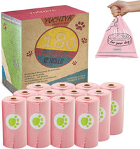 Dog Poop Bags Holder with LED Flashlight - Pink / 195 Count (Pack of 1) - image 4