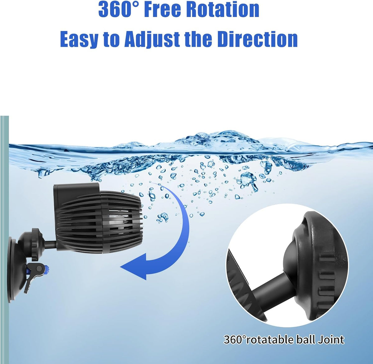 AQUANEAT Circulation Pump, 800GPH Aquarium Wave Maker - 2100 GPH - image 4