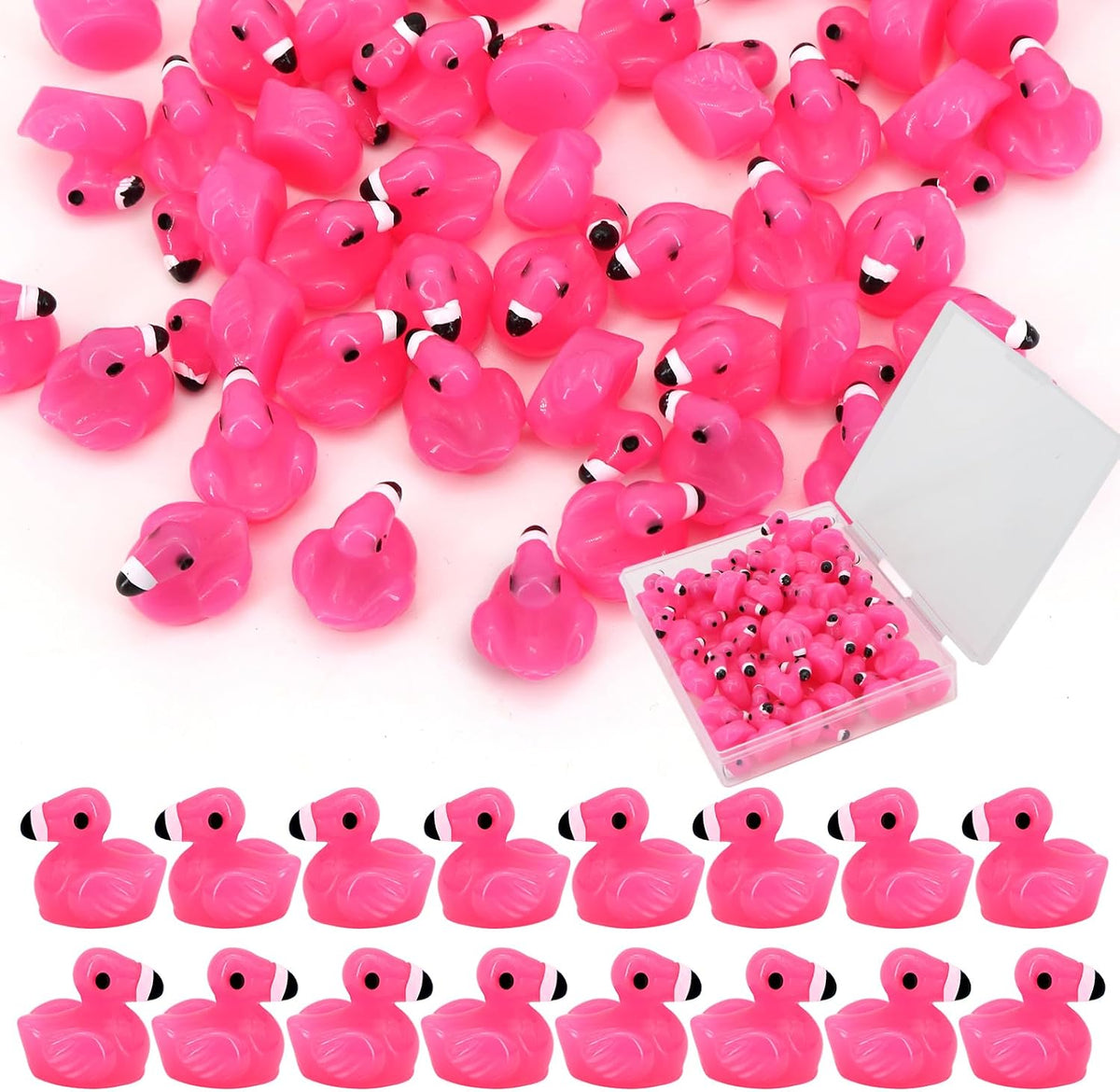 60Pcs Mini Resin Butterflies - 50pcs Mini Flamingos