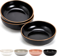 Ceramic Cat Bowls, Howise Pet Bowl Cat Dishes for Food and Water - black