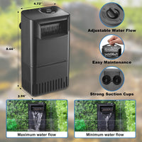 IX-120 Turtle Tank Filter Aquarium Filter Power Adjustable 30-55 Gal. - Small for 10-40 Gal - image 4