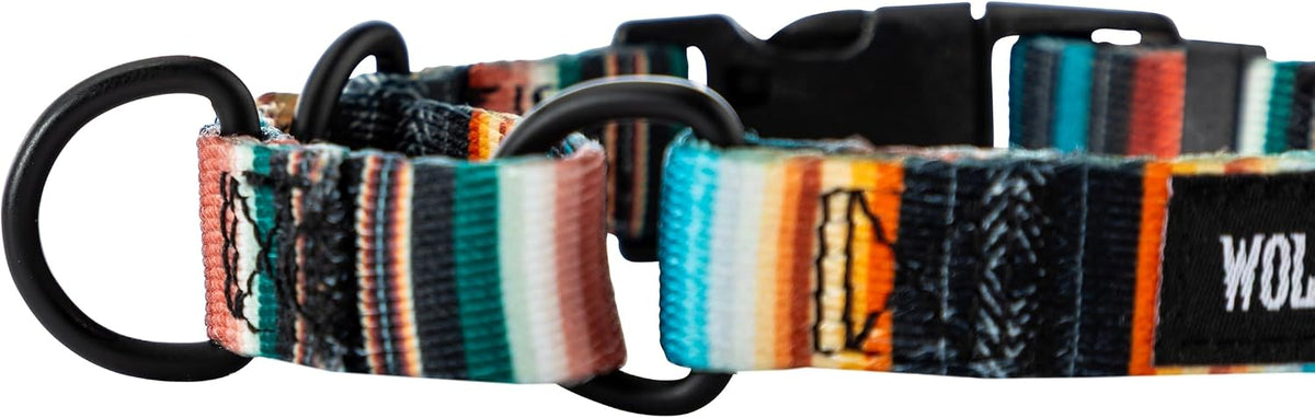 Wolfgang Heavy Duty Martingale Dog Collar with Quick Release Nylon - LostArt Print / Small (5/8 Inch x 10-12 Inch) - image 2