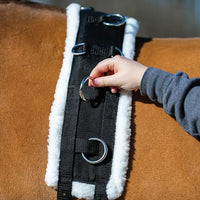 Dura-Tech Fleece Lined Training Surcingle for Horses | Essential for Lunging Work | Comfortable Fleece Lining | Durable Poly Material | Versatile D-Ring Placement | Suitable for All Training Levels
