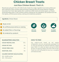 Little Hunter Freeze Dried Dog Treats - Chicken Breast - Raw Single Ingredient Chicken Breast Dog Treats for Snacks, Training, Dog Food Toppers - All Natural, Healthy Dog & Puppy Treats, 2 oz