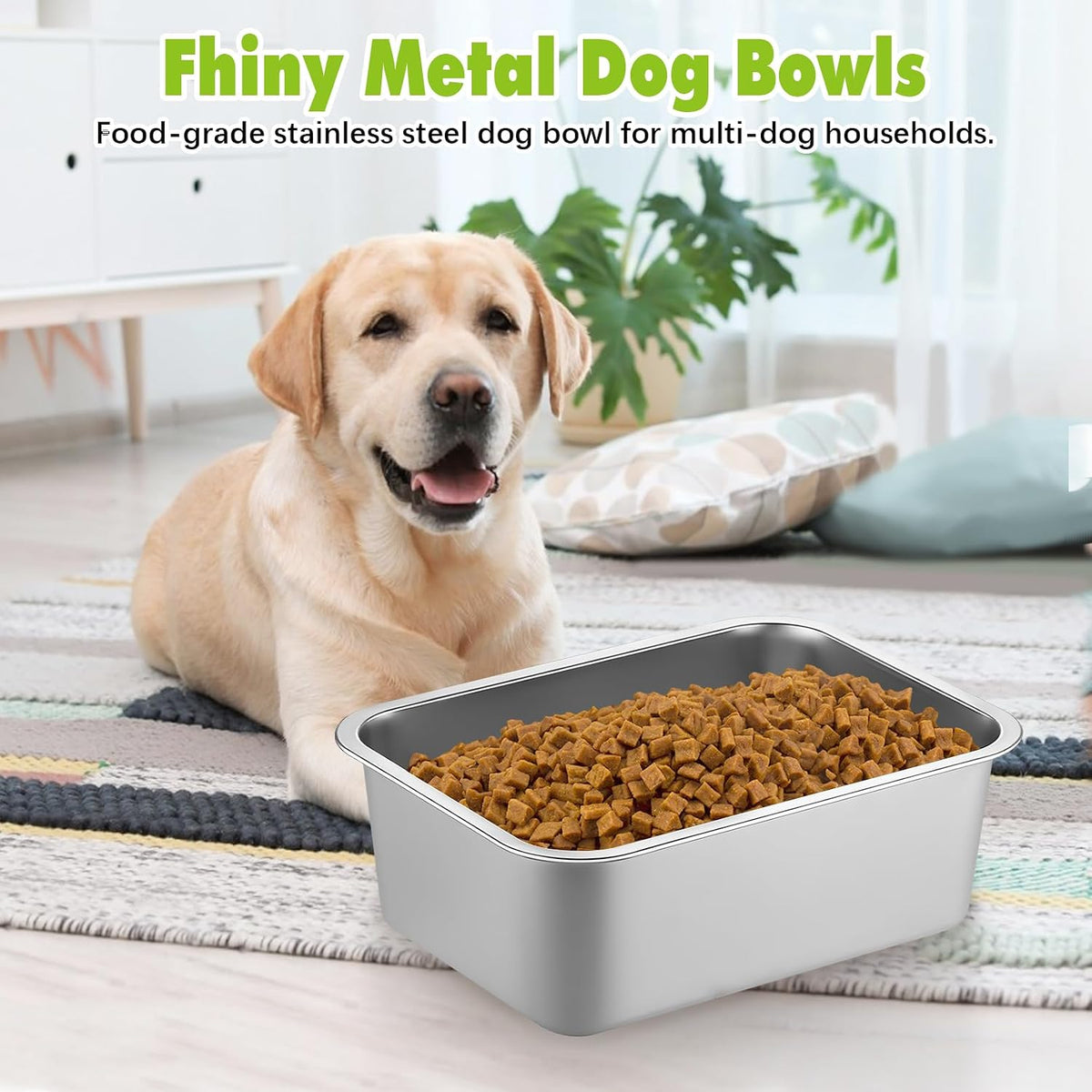 Stainless Steel Dog Water Bowl - 2 Pack-4 Gallon - image 3