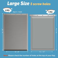 2-Pack Large Dog Door Replacement Flaps with Screws – Essentials for Dogs - 3-flap / Large - image 3
