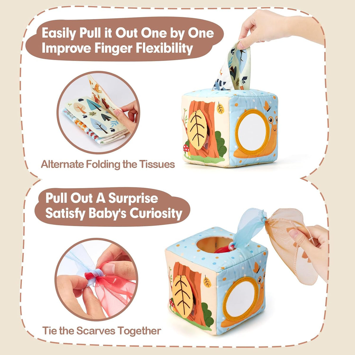 hahaland Baby Tissue Box Toy - image 3