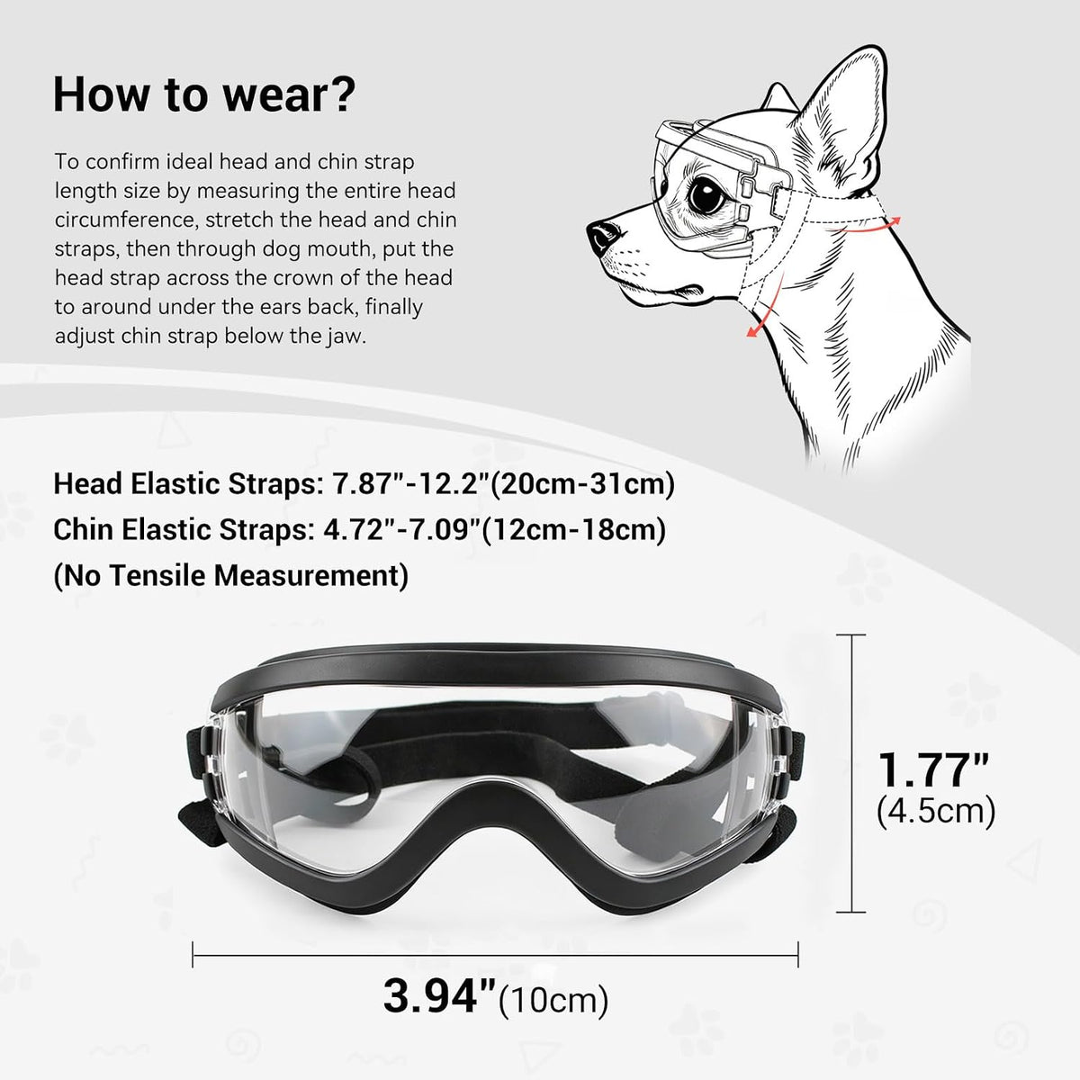 Dog Goggles for Small Breeds - Small / Clear - image 4