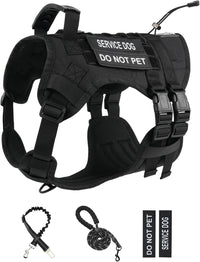 No Pull Tactical Dog Harness Medium Sized Dog, Service Dog Vest - X-Large(Chest:28.3-47.2",Neck:22.8-30.7") / Black - image 3