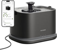 PETLIBRO Upgrade Cat Water Fountain Stainless Steel Tray - Black / Fountain