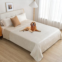 Waterproof Dog Blanket, Soft Reversible Throw for Couch & Bed Protection – Essentials for Dogs - Cream+beige / 40x60 Inch (Pack of 1) - image 4