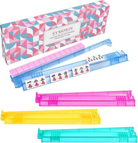 Premium Clear Mahjong Racks with Pushers - 4-color