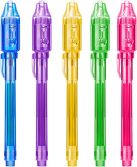 Invisible Ink Pen with UV Light - 5 PACK