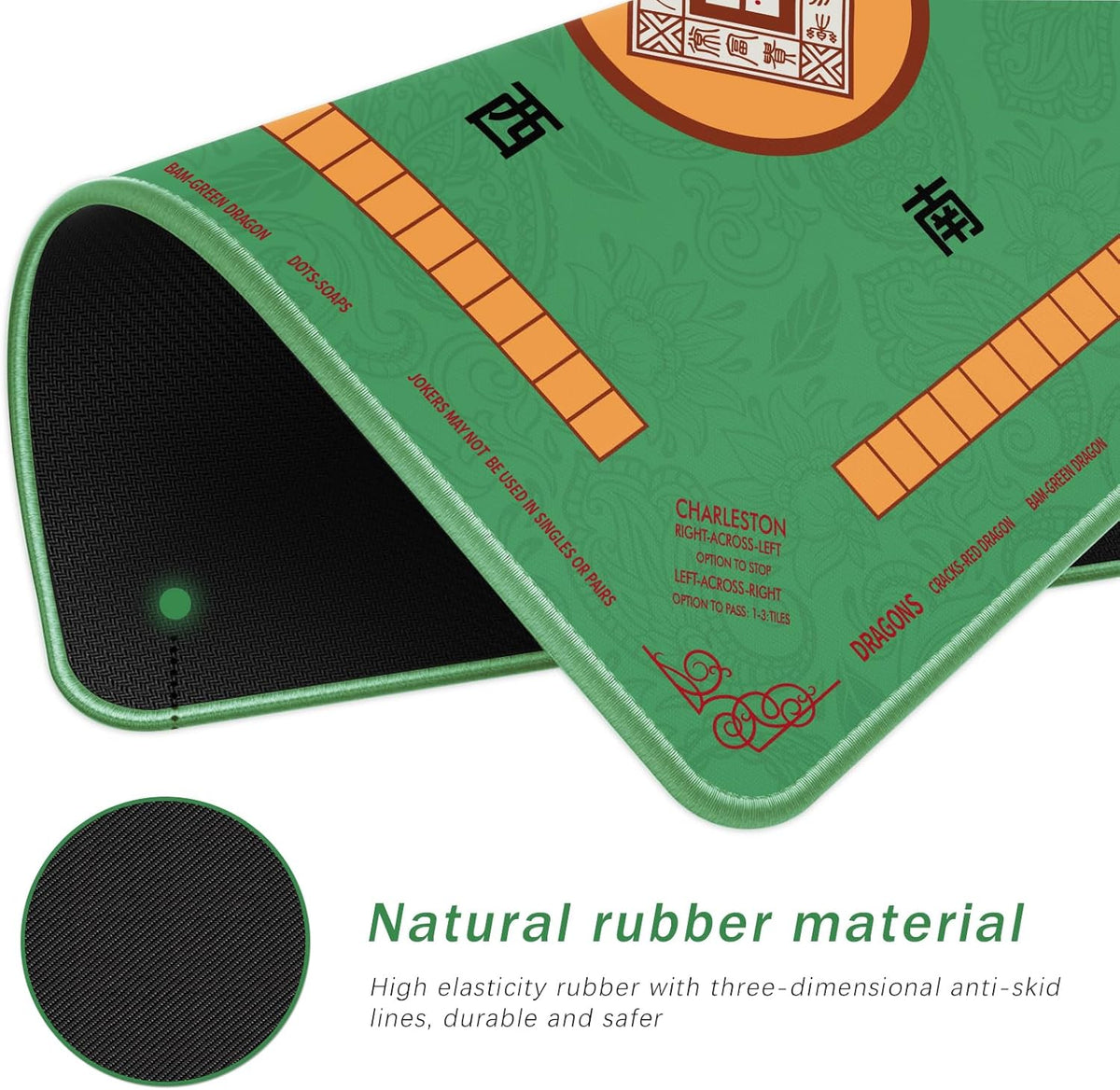 2F22E Mahjong Mat for Table 32.4" x 32.4" - Green - image 2