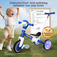 Tricycle for Kids 1-3 Year Olds - Blue Flash Wheel - image 4