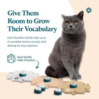 Talking Buttons for Dogs & Cats - 6 Buttons + 3 Hextiles (Beige) - image 4