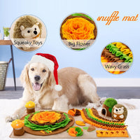 Pet Snuffle Mat for Dogs Hedgehog Puzzle Toy Large Sniffing Mat - Hedgehog - image 3