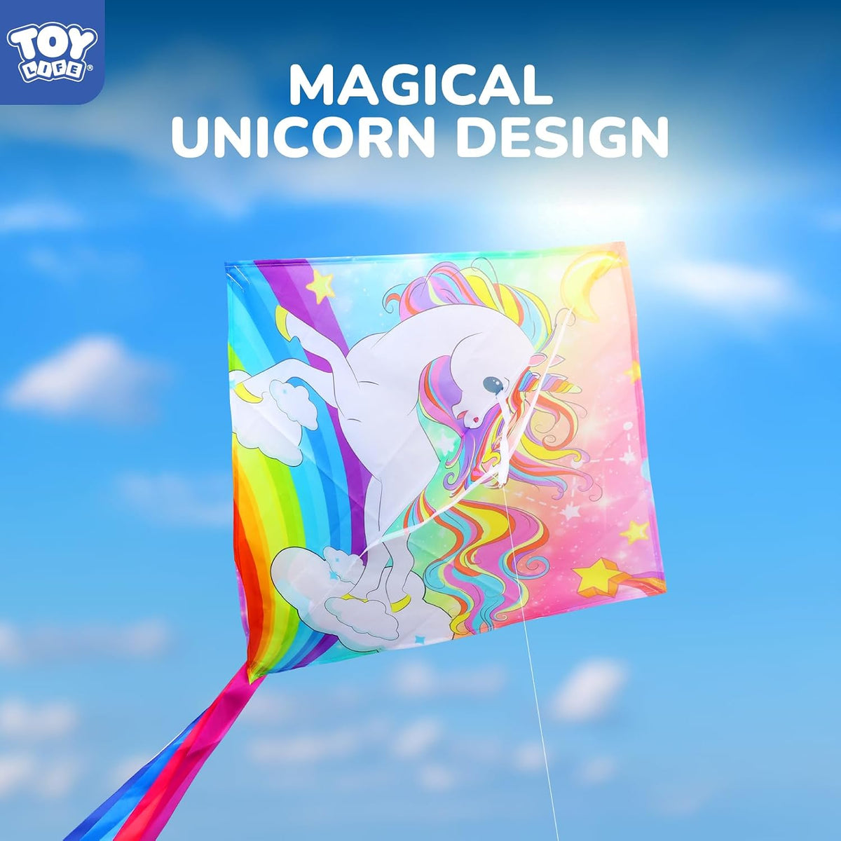TOY Life Unicorn Kite for Kids - Rainbow Unicorn kite - image 2