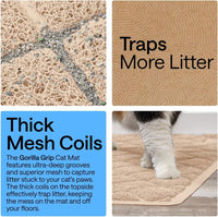 GORILLA GRIP Cat Litter Mat, Coiled Mesh Trapping Mats - Extra Large (40" x 28") / Beige - image 3