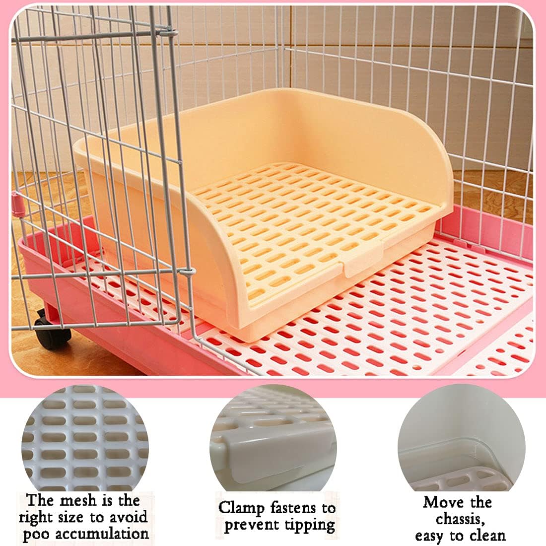 Large Rabbit Litter Box Corner Bedding Box Chinchilla Toilet Trainer - WHITE - image 2