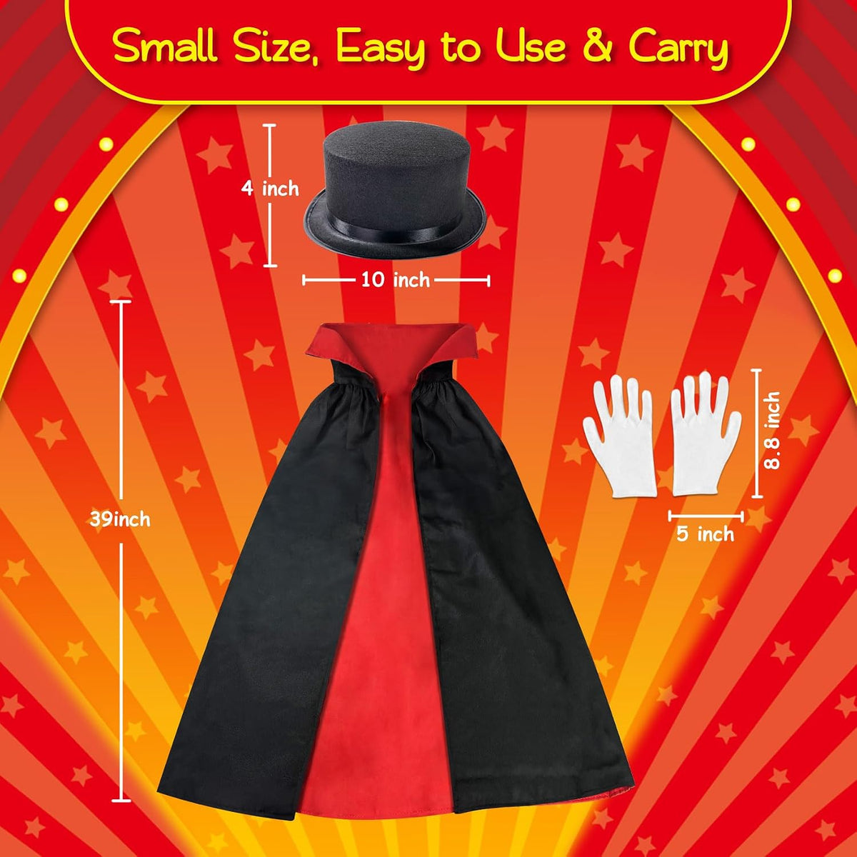 Heyzeibo magic kit for kids with beginner magician props and picture instruction manual - view 3