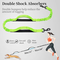Hands Free Dog Leash with Zipper Pouch - Green / Large - image 4