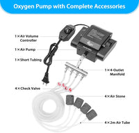 AQQA Aquarium Air Pump 10W 237GPH 4 Outlets Up to – Essentials for Fish - 10W - image 4