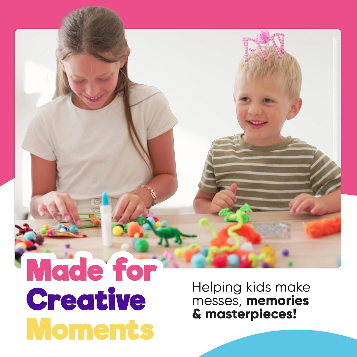 Blue Squid 1750+pcs Craft Kits for Kids - Craft Bag - image 4