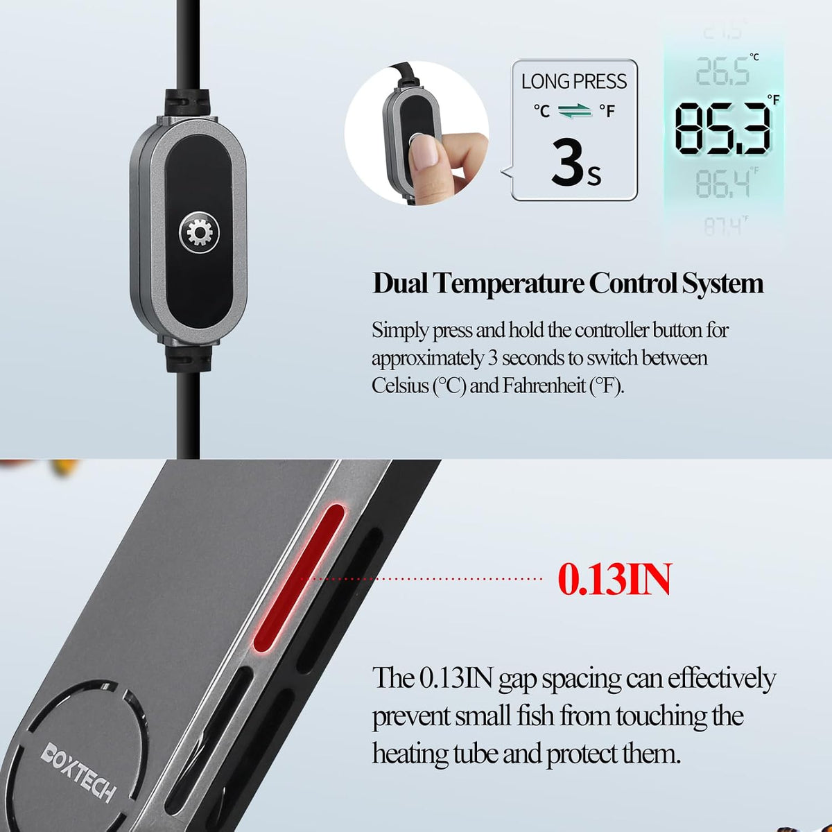 Small Fish Tank Heater, Mini Aquarium Heater - 100w for 12 to 25 gallon tank - image 3